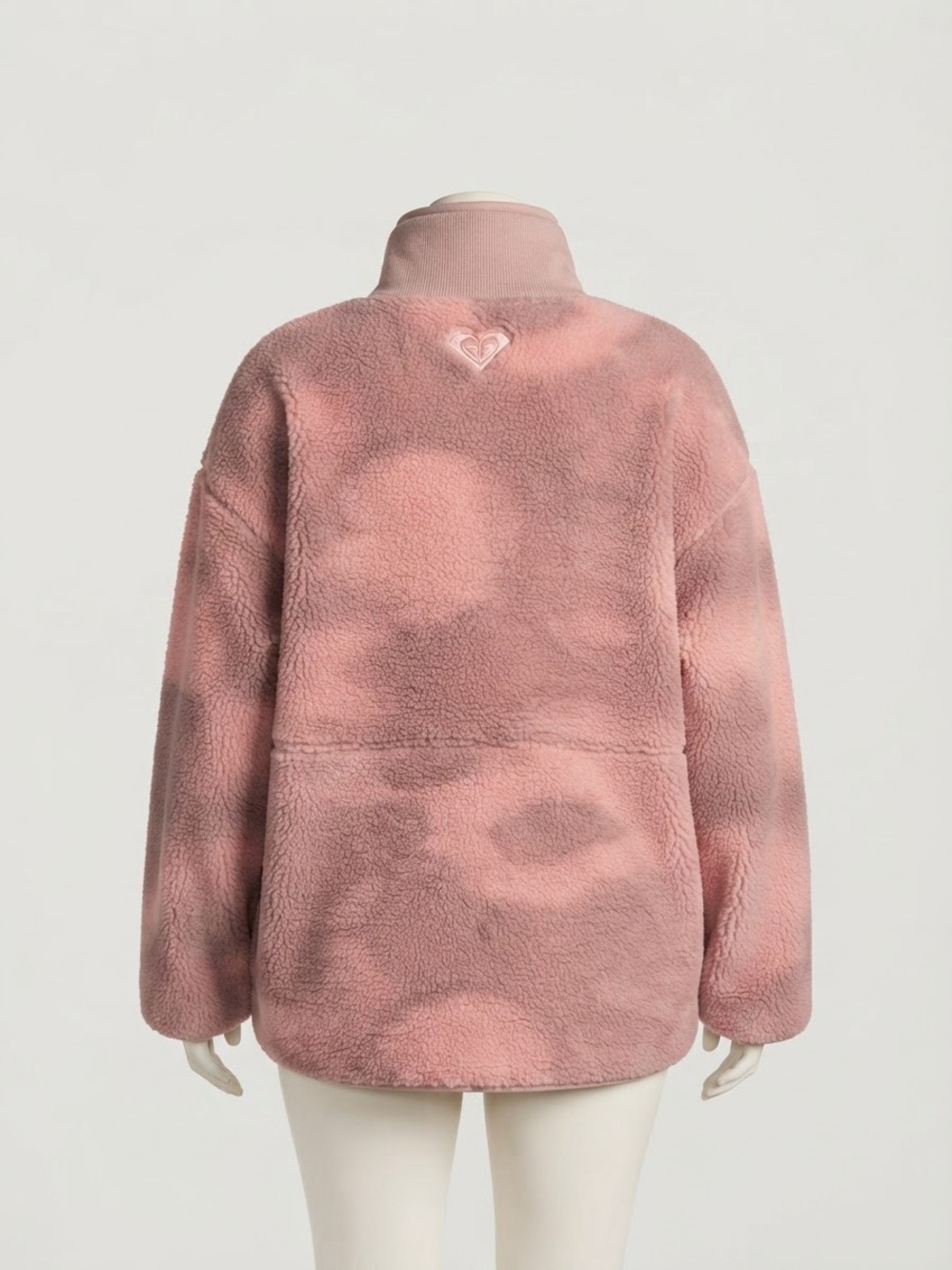 Roxy Axel Bonded Dusty Rose Sherpa Snap-Front Jacket Size XL - Picture 2 of 11